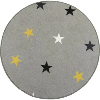 Koberec Dětský koberec Stars 19, šedý / vícebarevný
