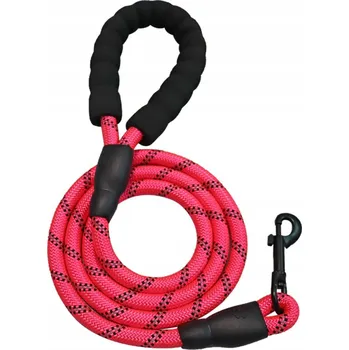 Vodítko pro psa VÝCVIKOVÉ LANO TRENINGOVÉ VODÍTKO PSÍ VODÍTKO , REFLEXNÍ, ODOLNÉ, RŮŽOVÉ, 150 CM X 1 CM