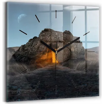 Hodiny Nástěnné hodiny SacroArte šedé 30 cm