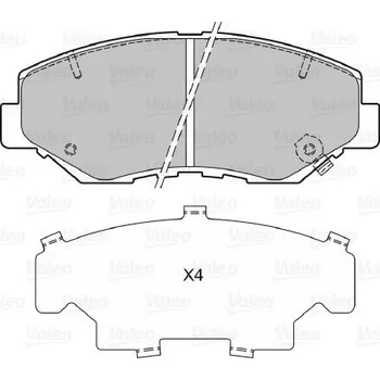 Brzdová destička VALEO Brzdové destičky 598757