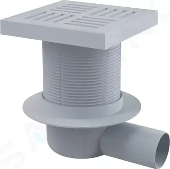 kanalizace Alcadrain Podlahová vpust boční 15x15 cm, vodní zápachová uzávěra, plast, APV5211