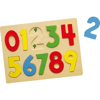 Puzzle Puzzle skládačka na podložce Viga 58545 čísla