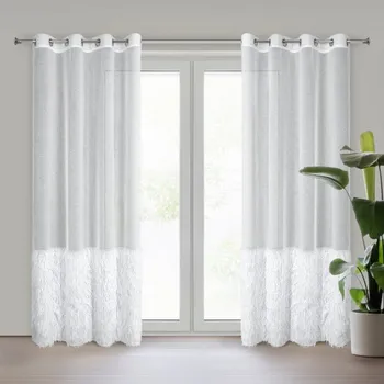 Vánoční ozdoba Hotová záclona MARGARET 6 bílá - na průchodkách