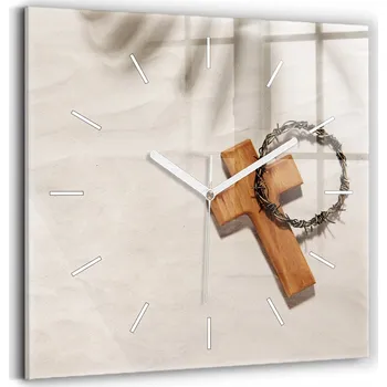 Hodiny Nástěnné hodiny SacroArte béžové 30 cm