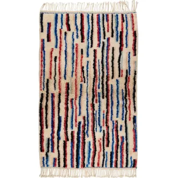 Koberec Ručně tkaný vlněný koberec BERBER MR2139 Beni Mrirt berber linie, béžový / červený