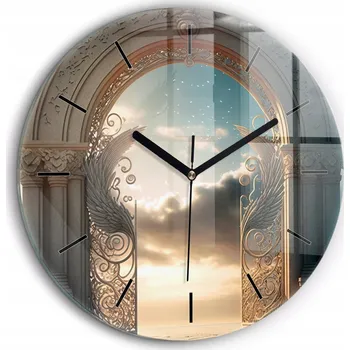 Hodiny Nástěnné hodiny Retro Loft do obýváku, předsíně, vstupní haly - Brána nebes, průměr 60 cm
