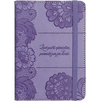 Zápisník Zápisník, S TEXTEM, FIALOVÝ, 10,5x14,5 cm, 1 kus