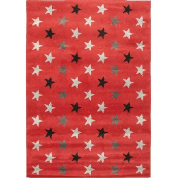 Koberec Dětský koberec Fushe 2327 Hvězdy červený