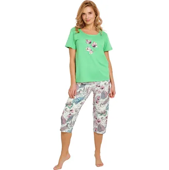 Pánské pyžamo Dámské pyžamo 3344 Lia - TARO Zelená S