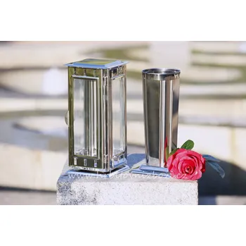 Smuteční dekorace Hřbitovní lampa klasická s vázou