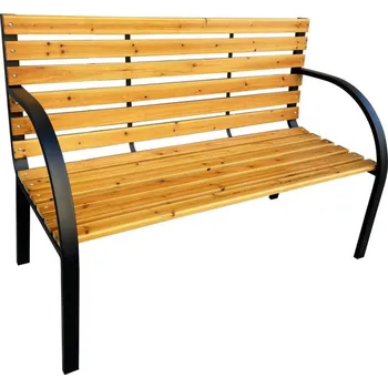 Zahradní lavice Zahradní lavice DALIA černá / přírodní dřevo