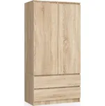 Skříň S 90 cm 2D 2SZ CLP sonoma