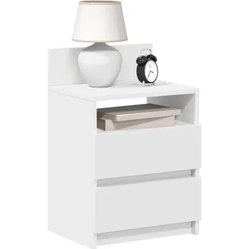 Nábytek vidaXL Noční stolky 2 ks se 2 zásuvkami 40x33x60 cm [858577] Barva: Bílá