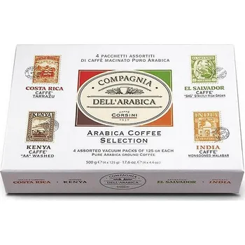 Káva Corsini Arabica Coffee Selection Paper Gift Pack 4x125g