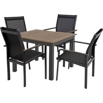 Zahradní sestava DOPPLER Sedací souprava EXPERTWOOD Plus, 4+1, hliníková, antracit