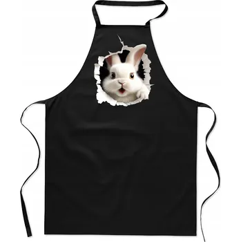 Kuchyňská zástěra Kuchyňská zástěra bavlna černá díra králíček FA_494_cz