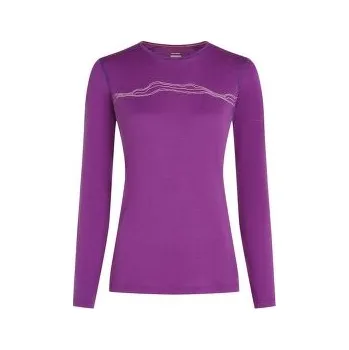 Dámské tričko Icebreaker Merino 200 Oasis LS Crewe Mountain Pulse Women PASSION fialová S