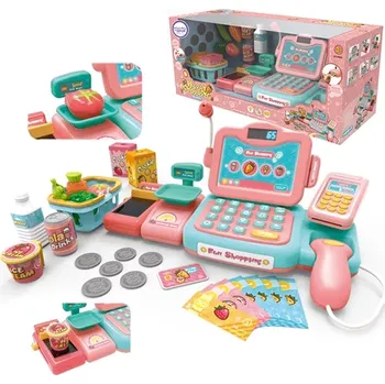 Dětské zboží Dětská pokladna se skenerem, váhou a mikrofonem WOOPIE + 24 doplňků