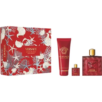 Pánský parfém Versace Versace Eros Flame SET: Parfumovaná voda 100ml + Parfumovaná voda 5ml + Sprchový gél 150ml Pre mužov Parfémovaná voda