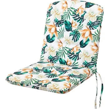 Polštář Polštář na zahradní židli BLANCA bílé květy