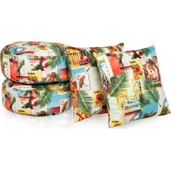 Polštář Sada 2ks podnožky + 2ks polštáře Cuba