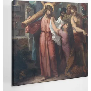 Obraz Obraz na plátně do Obýváku Kuchyně Veronika Utírá Tvář Ježíše 60x60 cm