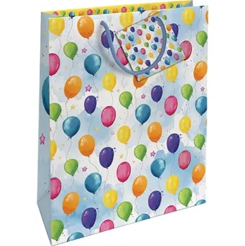 Dárková taška Nekupto Dárková taška - Balónky - velká 26x33x13cm