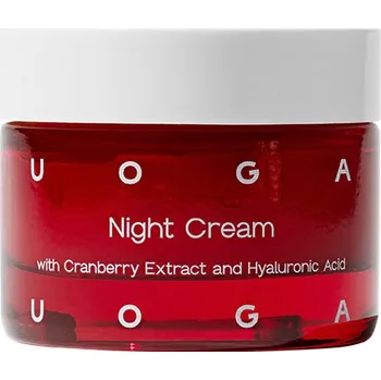 Pleťový krém Uoga Uoga Noční krém s brusinkami a kyselinou hyaluronovou BIO (40 ml)