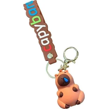 Přívěsek na klíče - Kapybara s nudlí
