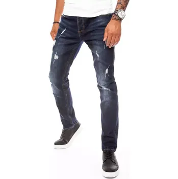 Pánské džíny Tmavě modré módní pánské džíny UX3810 Velikost: L