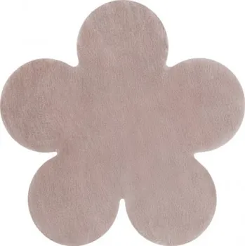 Koberec Koberec protiskluzový SHAPE 3106 Kvítek Shaggy - špinavě růžový plyš