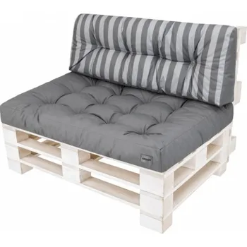 Dekorativní polštářek Polštáře na palety LEO 1+1 popel / popelové pásy