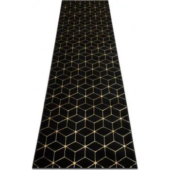 Koberec Koberec / Běhoun GLOSS 409C 86 glamour, art deco černý / zlatý