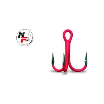 Rybářský háček Trojháček Gurza Fluo Red vel. 8, 3ks UV