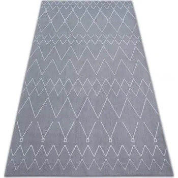 Koberec Koberec SENSE Micro 81249 ETNO Cik Cak stříbrný/bílý