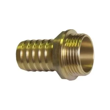 Fitinka Hadicový trn AG MS - 13 mm, vnější závit G1/2" niklovaná mosaz, zářezný