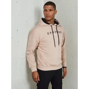 Pánská mikina Béžová pánská mikina s potiskem BX5677 Velikost: XL