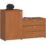 3 křídlový botník S16 s komodou - olcha