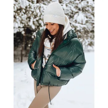 Zelená prošívaná crop bunda SIMMON TY3049 Velikost: ONE SIZE