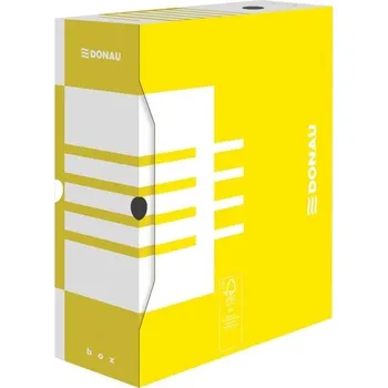 Archivační box Arch. Krabice Donau - A4, kart., 12 cm, žlutá