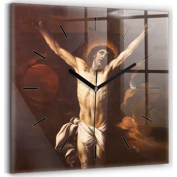 Hodiny Nástěnné hodiny SacroArte, odstíny hnědé, 30 cm