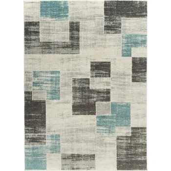 Koberec Koberec EMILY 2340A tyrkysový / šedý