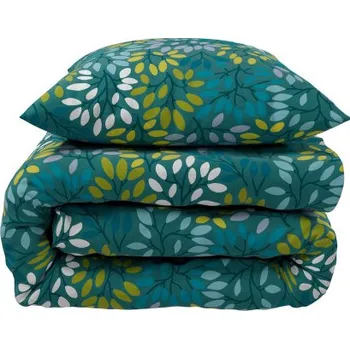 Povlečení Ložní souprava FEUILLE PALM zelená / tmavý Jadran