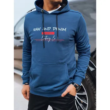 Pánská mikina Modrá pánská mikina s nápisem BX5708 Velikost: 2XL