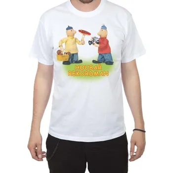 Pánské tričko Tričko - Houbař rekordman Pat a Mat - bílé - XXL
