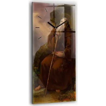 Hodiny Ozdobné obdélníkové nástěnné hodiny s krásnou grafikou Křesťanský Svatý
