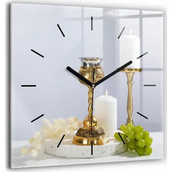 Hodiny Nástěnné hodiny SacroArte šedé 60 cm