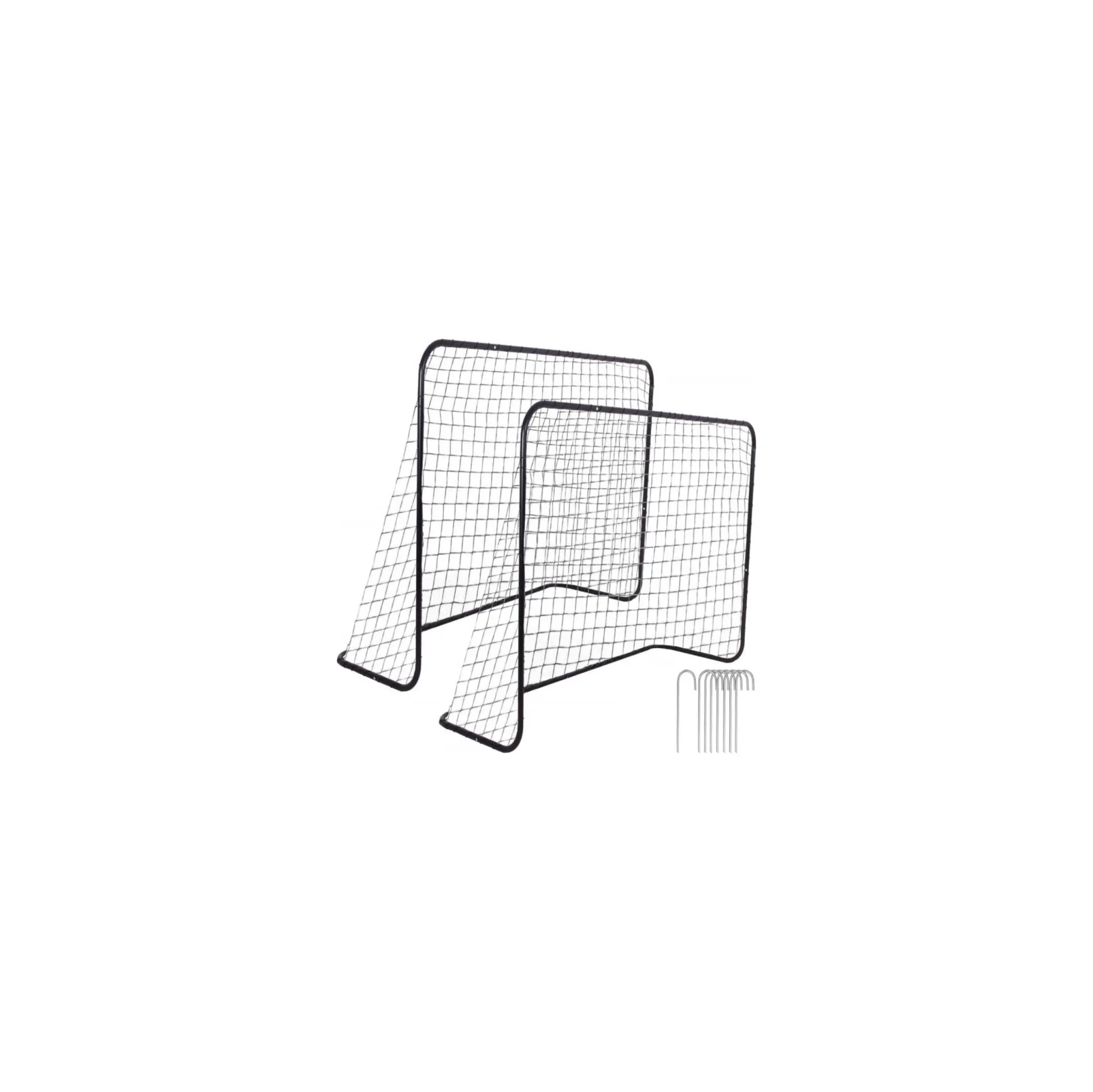 Fotografie 1 - Fotbalová branka Springos SG0015 branka na fotbal černá 2 ks 183 x 122 x 61 cm