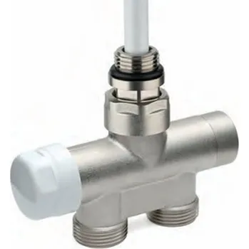 Radiátor Jednobodová armatura pro koupelnové radiátory,1/2" přímá s přednastavením, závit M30x1,5. BYPASS