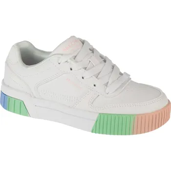 Dívčí tenisky Bílé dámské stylové tenisky s barevnými detaily Skechers Jade 310890L-WMLT Velikost: 29